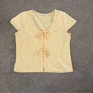 Madewell Baby Tee with Tie Front